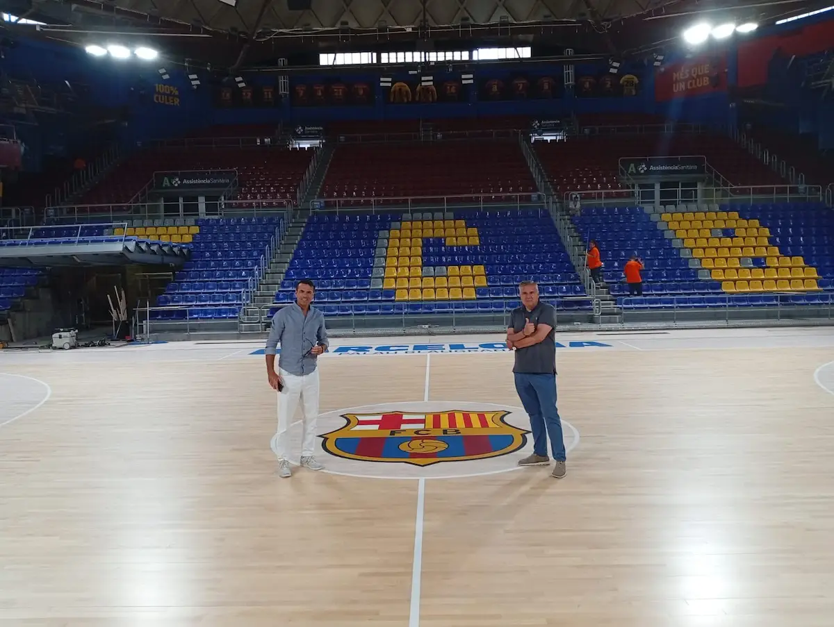 El parquet del FC Barcelona de baloncesto Top Timber El parquet del FC Barcelona de baloncesto Top Timber